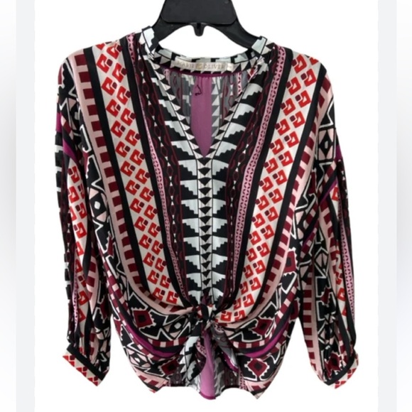 Marie Oliver Phoebe Silk Peasant Blouse (21) - Picture 2 of 9